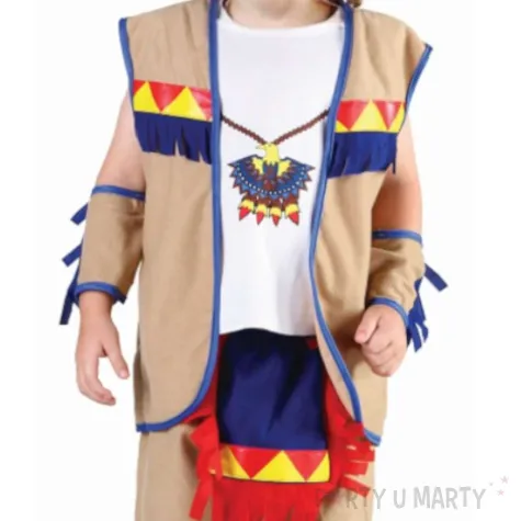 xx stdz zestaw dla dzieci idianin bluzka z kamizelka spodnie opaska naramienniki rozm 92 10