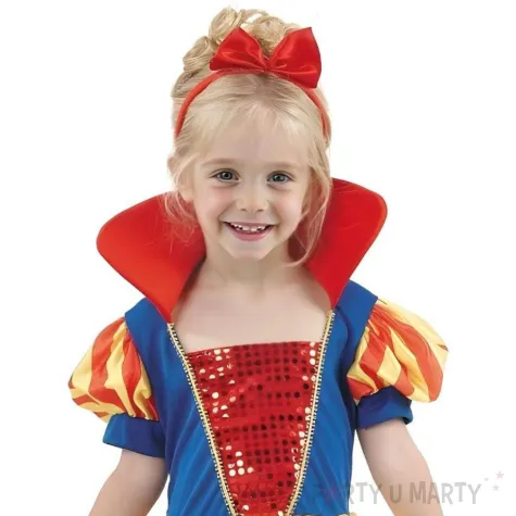 xx stdz zestaw dla dzieci krolewna krasnoludkow sukienka z kolnierzem opaska rozm 92 104 cm