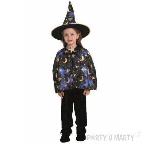 xx stdz zestaw dla dzieci niebieska czarodziejka peleryna kapelusz rozm 92 104 cm