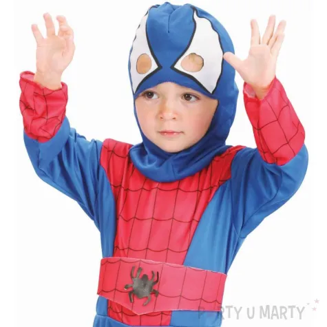 xx stdz zestaw dla dzieci pajeczy bohater kombinezon pas kaptur rozm 92 104 cm