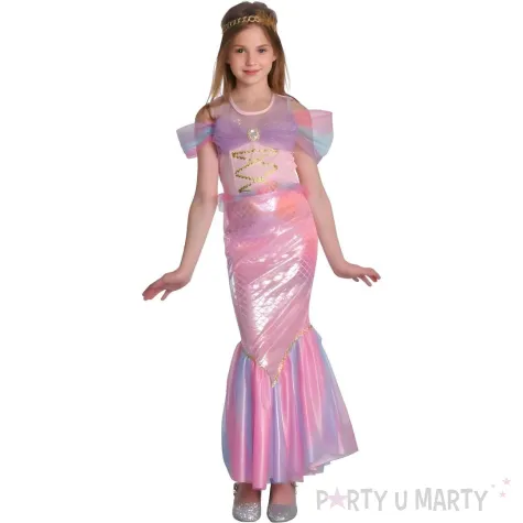 xx stdz zestaw dla dzieci rozowa syrenka sukienka tiara rozm 110 120 cm