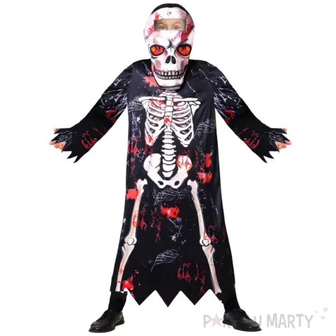 xx stdz zestaw dla dzieci upiorny kosciotrup szata kaptur rozm 130 140 cm