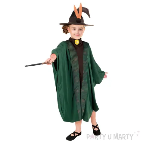 xx stdz zestaw dla dzieci zielona czarodziejka kapelusz tunika rozm 130 140 cm