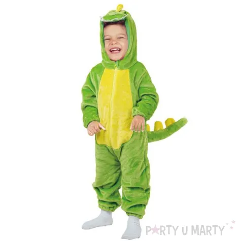 xx stroj dla dzieci dinozaur kombinezon z kapturem rozm 92 104 cm