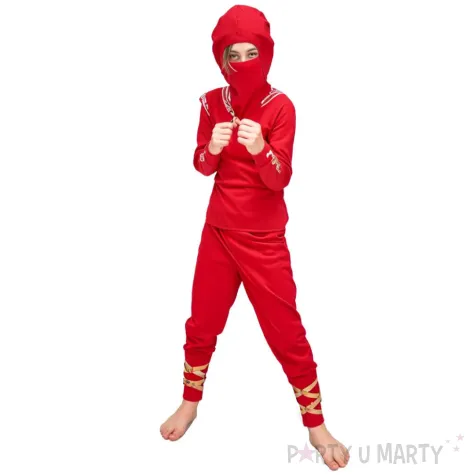 xx stroj ninja czerwony rozmiar 116 128 cm