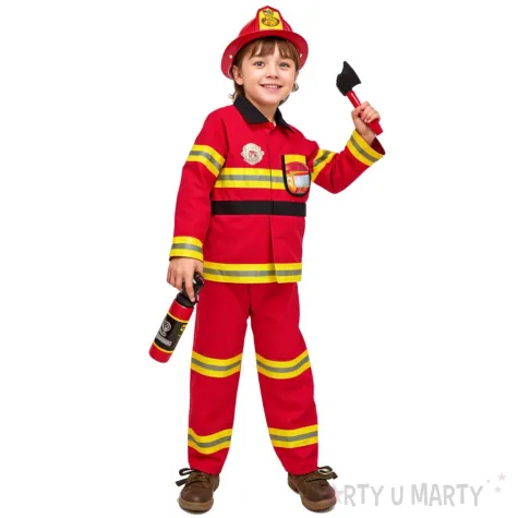 xx stroj strazak czerwony rozmiar 116 128 cm