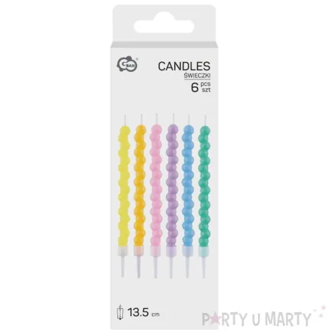 xx su swieczki kuleczki mix makaronikowy 13 5x0 7 cm 6 szt