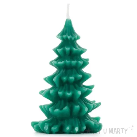 xx swieca choinka 10 cm ciemny zielony