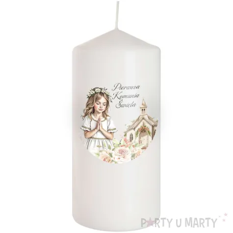 xx swieca komunia dziewczynka w albie