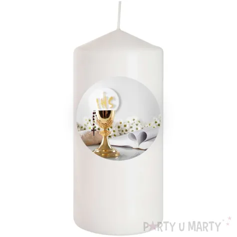 xx swieca komunia kielich z biblia