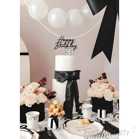 xx swieczka urodzinowa liczba 50 5 5cm bialo czarny