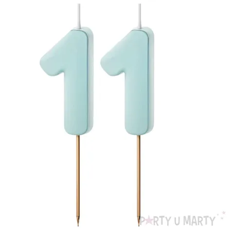 xx swieczki niebieskie cyfry 11