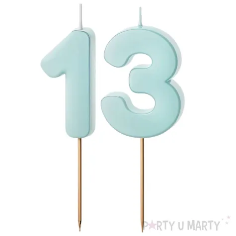 xx swieczki niebieskie cyfry 13