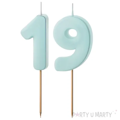 xx swieczki niebieskie cyfry 19