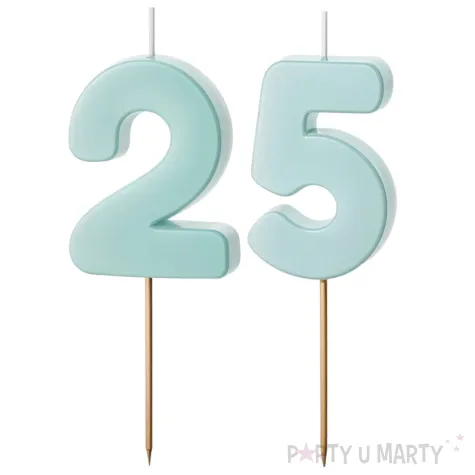 xx swieczki niebieskie cyfry 25