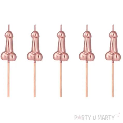 xx swieczki penisy rose gold 5 szt