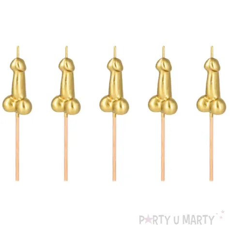 xx swieczki penisy zlote 5 szt