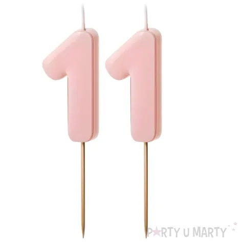 xx swieczki rozowe cyfry 11