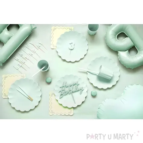 xx swieczki urodzinowe happy birthday 2 5 cm jasny zielony 1 op 13 szt