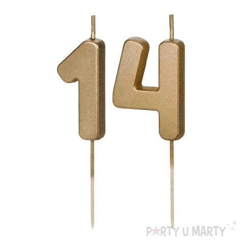 xx swieczki zlote cyfry 14