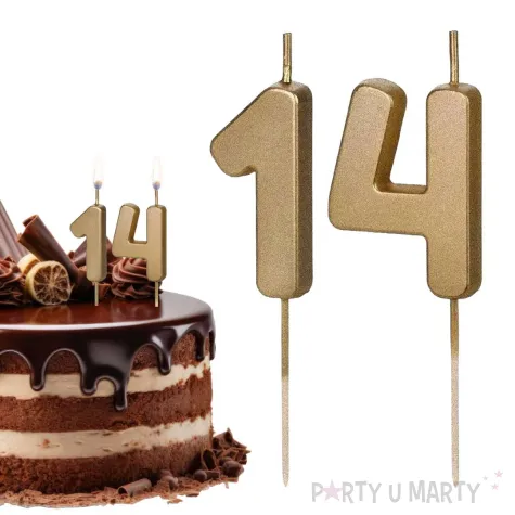 xx swieczki zlote cyfry 14