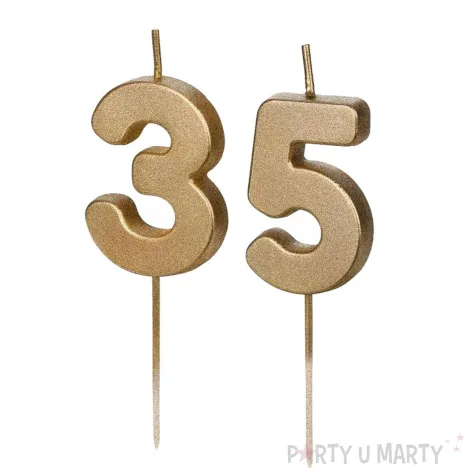 xx swieczki zlote cyfry 35