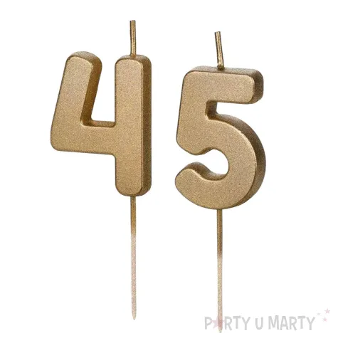 xx swieczki zlote cyfry 45
