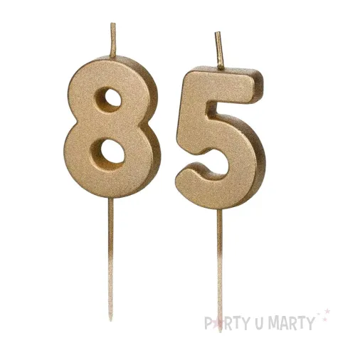 xx swieczki zlote cyfry 85