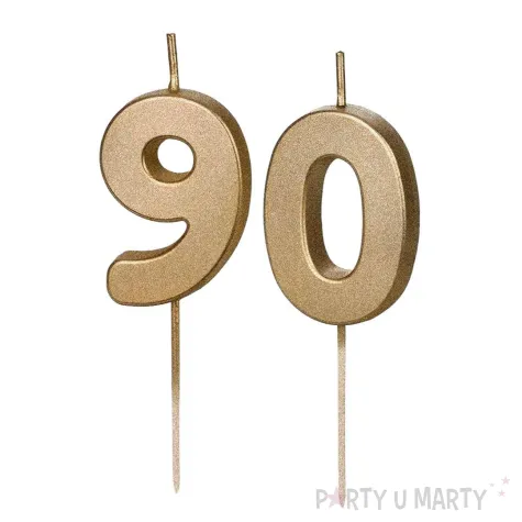 xx swieczki zlote cyfry 90