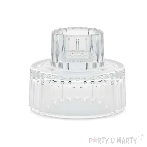 xx swiecznik szklany z rantem 2w1 6 5x5 5cm 1 op 4 szt