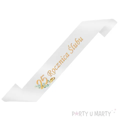 xx szarfa 25 rocznica slubu kolor