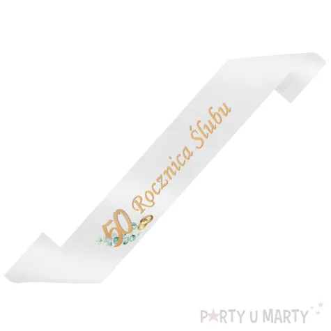 xx szarfa 50 rocznica slubu kolor