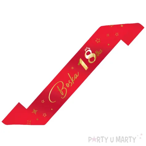 xx szarfa boska 18 czerwony