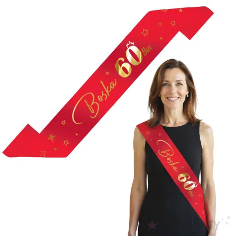 xx szarfa boska 60 czerwony