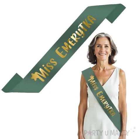 xx szarfa miss emerytka zielony