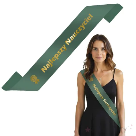 xx szarfa najlepszy nauczyciel zielony