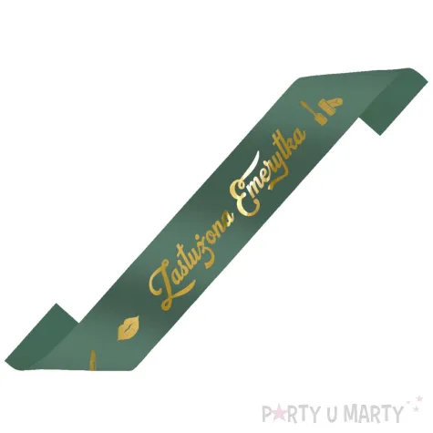 xx szarfa zasluzona emerytka kosmetyki zielony