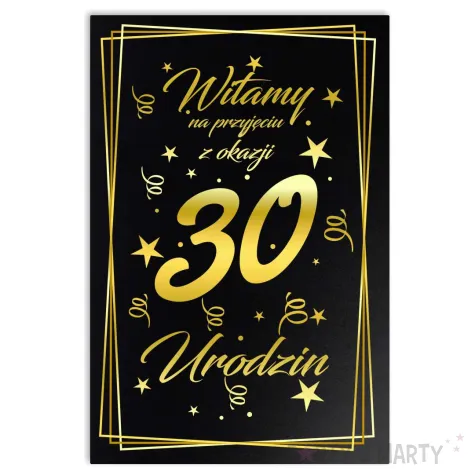 xx tabl powital 30 urodziny czarny hdf