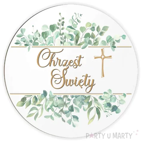 xx tablica powit chrzest sw eukaliptus beauty