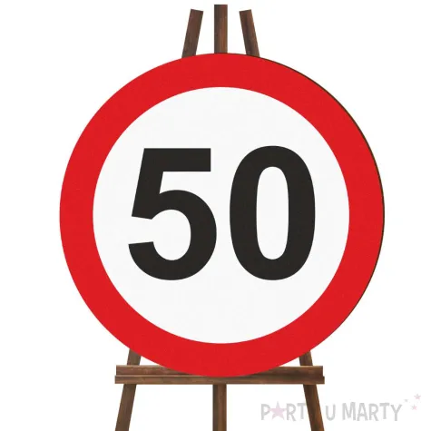 xx tablica powitalna 50 urodziny traffic