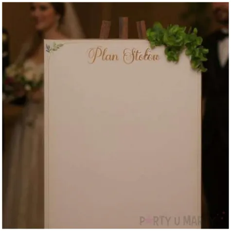 xx tablica powitalna na slub plan stolow