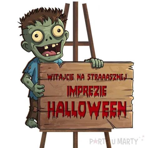 xx tablica powitalna zombie halloween