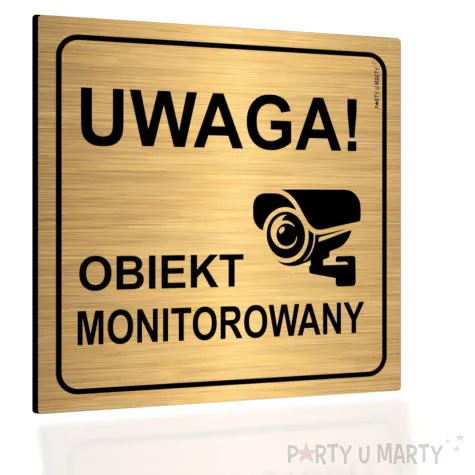 xx tabliczka informacyjna uwaga obiekt monitorowany