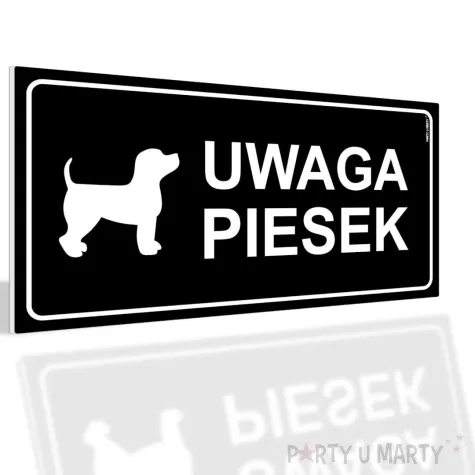 xx tabliczka informacyjna uwaga piesek