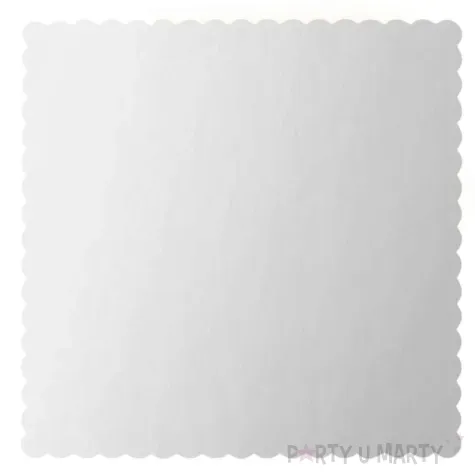 xx tacka do babeczek kwadratowa srebrna 30cm 1szt