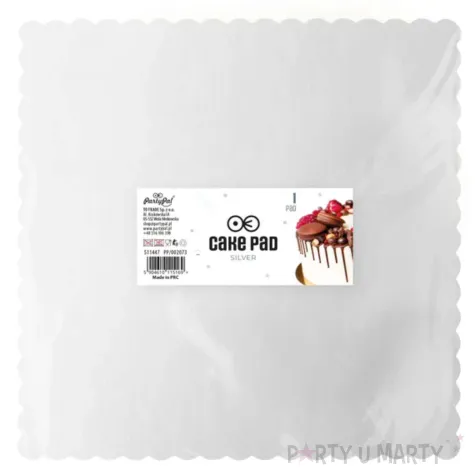 xx tacka do babeczek kwadratowa srebrna 30cm 1szt