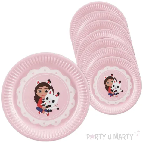 xx talerzyki koci domek gabi mix 18 cm 1 op 6 szt