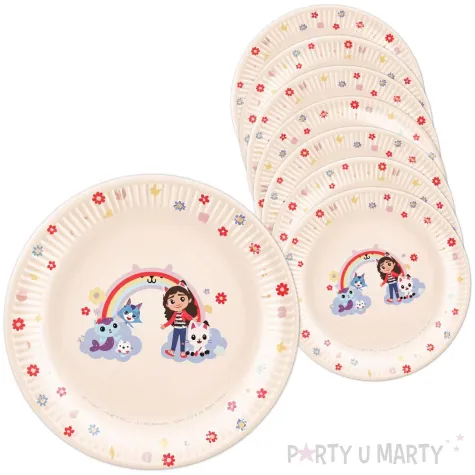 xx talerzyki koci domek gabi mix 23 cm 1 op 6 szt