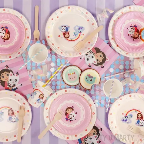 xx talerzyki koci domek gabi mix 23 cm 1 op 6 szt