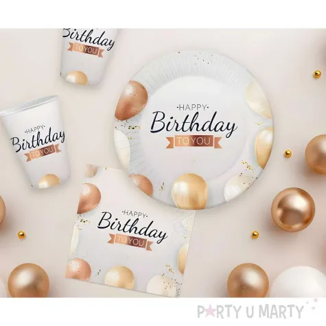 xx talerzyki pap happy birthday 18 cm 6 szt bb